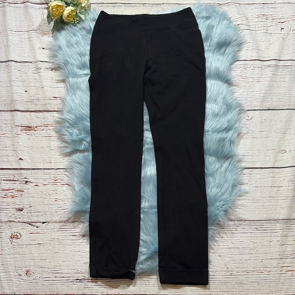 Kit and Ace Black Cuffed York Pants Pull On Stretchy Trousers sz 6 - Picture 2 of 11